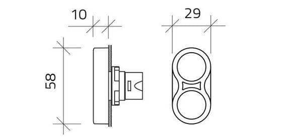 Bouton poussoir double vue 3