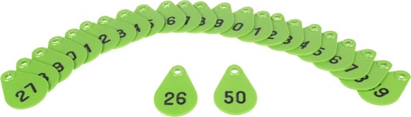 Známka na krk č. 26-50, zelená