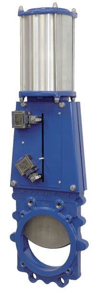 Vanne guillotine + vérin pneum. DN200 — réf. VGRP200