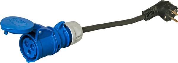 Adaptateur Schuko a. CEE bleu · réf. 78659
