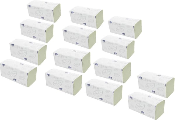 Essuie-mains Tork verts à simple pli  — réf. PM290179