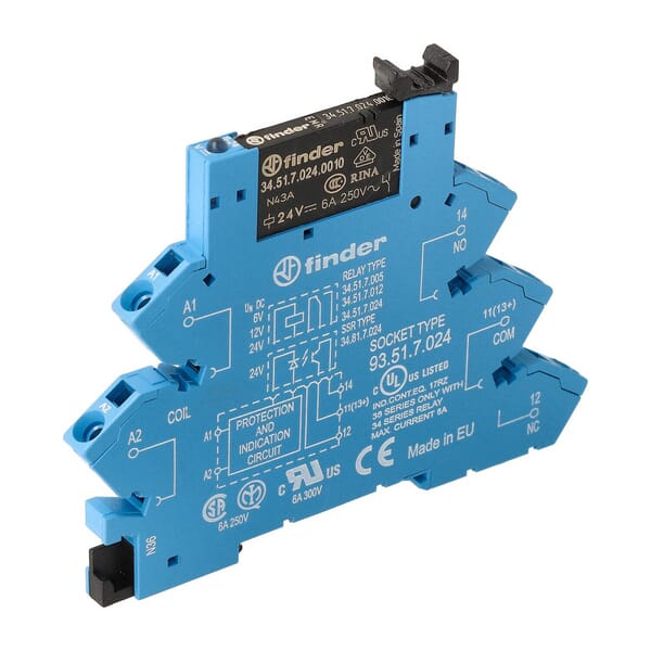 Module interface (EMR)Sans vis 6,2mm.1CO 6A/48V DC sens/AgNi · réf. 386170480050