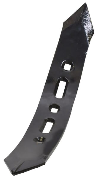 Pointe de cultivateur 490x75x10mm, réversible à gauche, courbée, 4 trous, adaptée pour Amazone — réf. CP122KR