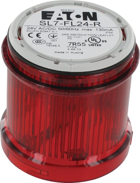 Module lumineux flash + LED 24 V rouge · réf. SL7FL24R