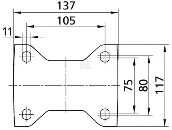 Roulettes pour charges lourdes en polyamide vue 2