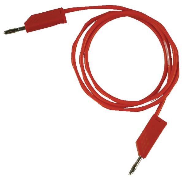 Câble 2 fiches 4mm rouge 1m · réf. SML100RN