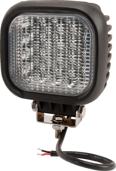 Phare de travail LED carré 48W 4000lm, 10-30V, 123x81x123mm, faisceau large, Kramp — réf. LA10055