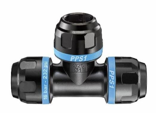 Pièce en T en aluminium de diamètre 40 mm — réf. PPS1TE40