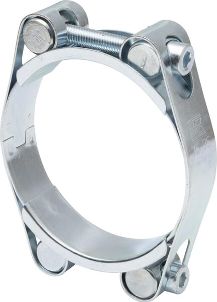 Hadicová spona dvojitá, 75–85 mm, dvojitý šroub, DIN912, pozinkovaná, Kramp