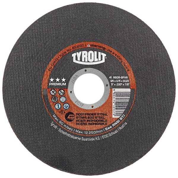 Disque à tronçonner Prem.inox 125x0,75 — réf. 282150