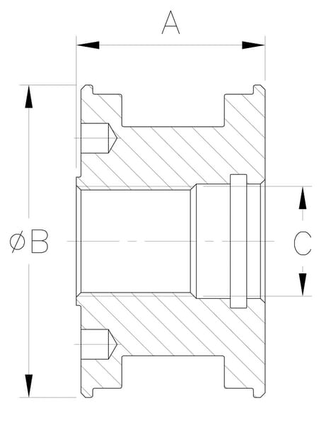Piston DS25 alés. 100 vue 2