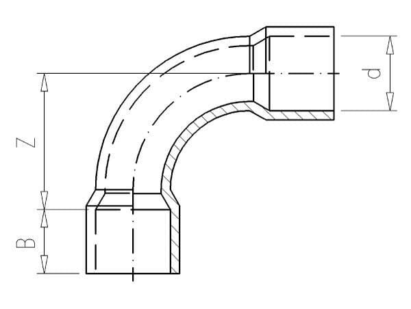 Coude PVC 90° 160mm vue 2