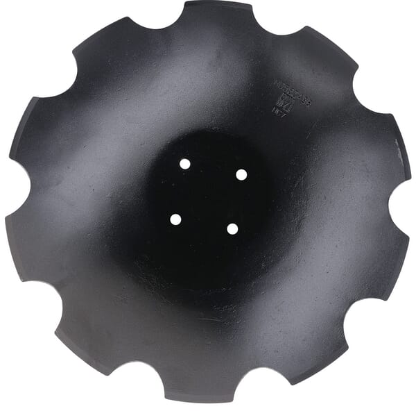 Disque de herse cranté 560 mm, 4 orifices — réf. HD560498