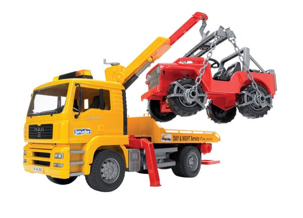 MAN dépanneuse + voiture tout-terrain · réf. U02750