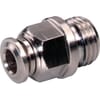 Raccord enfichable droit avec filetage extérieur cylindrique et six pans creux intérieurs et extérieurs - type SCS..B