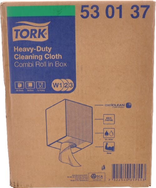 Essuie-tout, rouleau blanc, 32cm x 106m, 1 pli, extérieur Ø250mm, gaufré, Tork · réf. PM530137