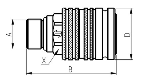Coupleurs, 3/8"-1/4" BSP femelle CPV vue 2