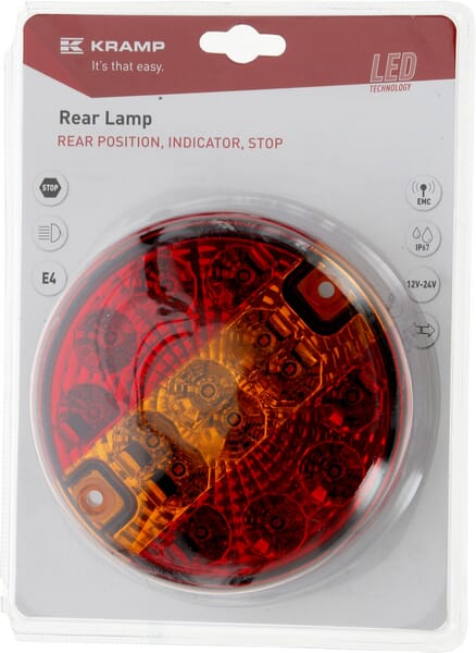 Feu arrière LED, rond, 12-24V, Ø 140mm — réf. LA45050KR