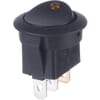 Rocker switch with LED - round
