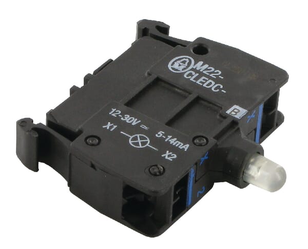 Elément LED bleu 12-30V bas · réf. M22CLEDCB