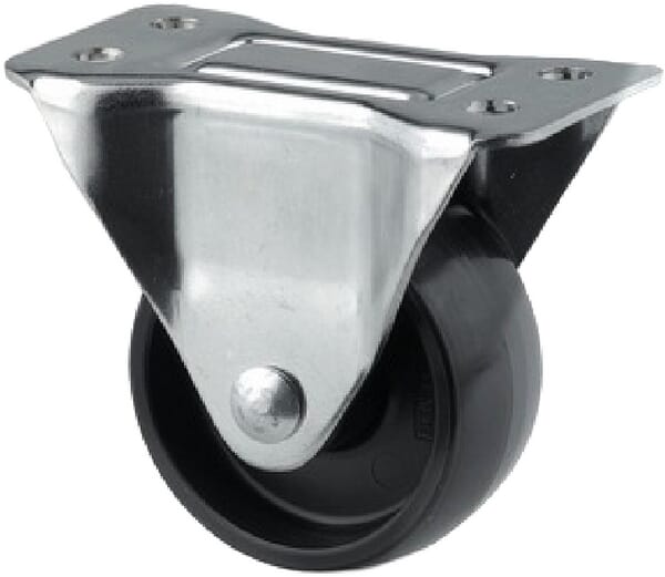 Roue fixe roulement en polyamide Ø65x30mm, Fixation de plaque: 95x54mm Load: 120kg Tente · réf. 3438POO065P609554