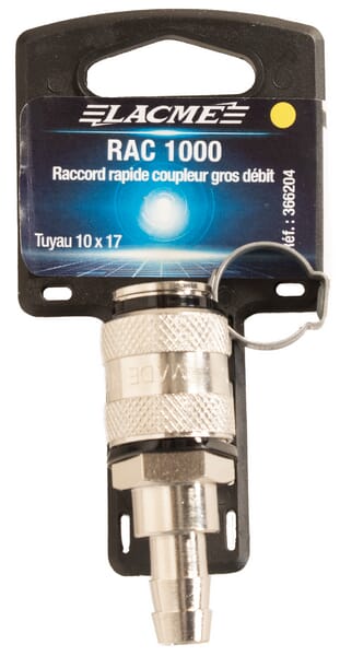 Coupleur ISO 6150 B 7,2 - Cannelé Tuyau Ø int. 10 mm + collier · réf. 366204LAC
