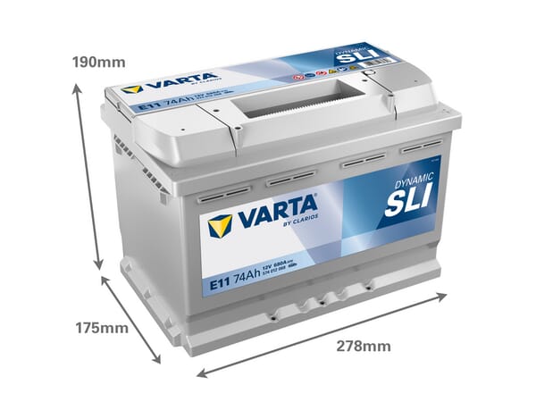 Käynnistysakku Varta 12V 74Ah 680A - 50-100Ah Akut - 574012068 - 5