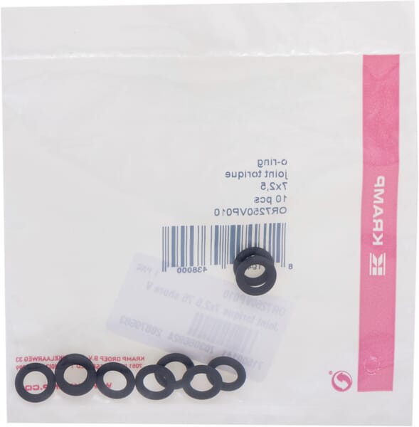 Joint torique 7x2,5 75 shore Viton 10x — réf. OR7250VP010