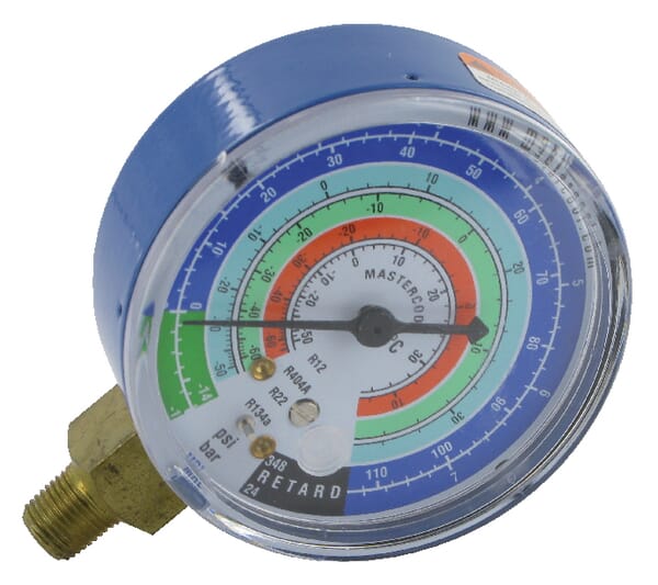 Manomètre 63 mm basse-pression bleu — réf. KL090264
