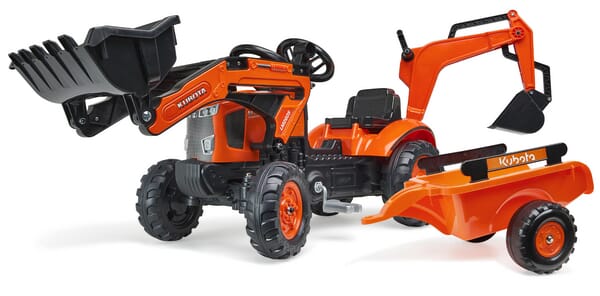 Tractopelle Kubota avec excavatrice et remorque — réf. F2065N
