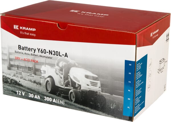 Batterie 12V 30Ah 300A avec pack d'acide Kramp vue 5