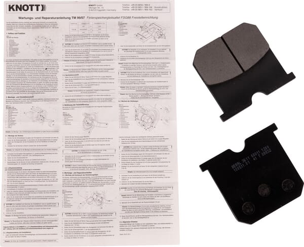 Jeu de plaquettes de frein — réf. 0501298562