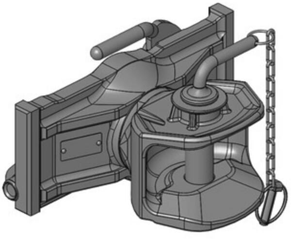 Accouplement remorque 295 mm vue 2