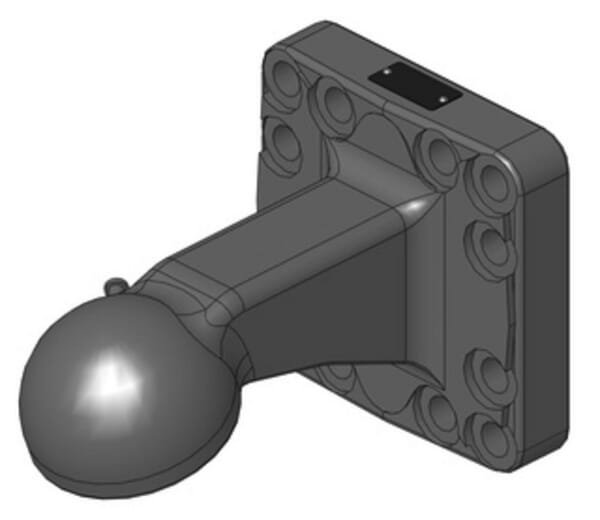 Oeillet d'attelage K80® 160x160 20° ISO 24347 — réf. 00665890A02