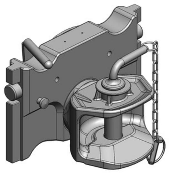 Attelage de remorque 320 mm vue 2
