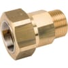 Brass coupling for iron pipe connection - Male thread