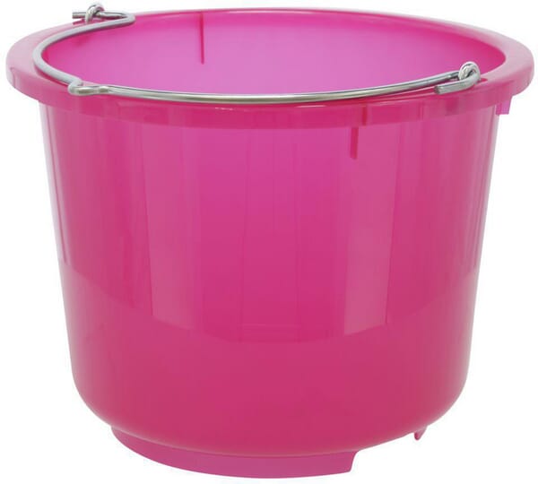 Kbelík růžový průhledný 12 l