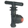Arag nozzle holder assembly with 2 hosetails, 1 nozzle holder and anti-drip valve