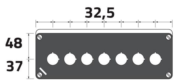 Boîtier bout., 85x260x85, 7or. vue 2