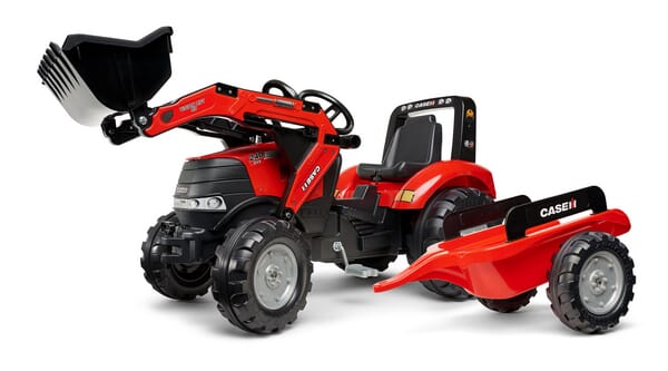 Tractopelle Case IH avec remorque — réf. F996AM