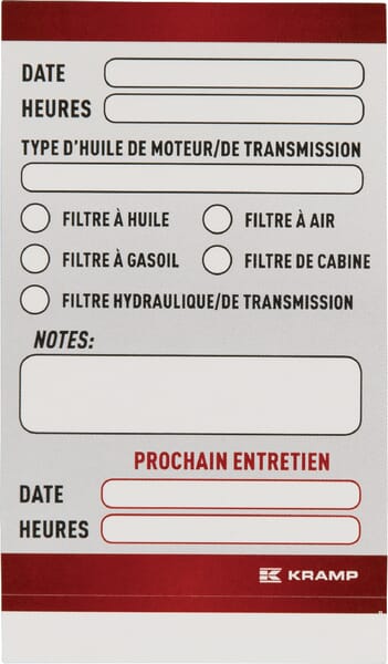 Autocollant atelier FR (100x) — réf. WP005520