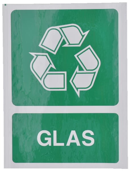Štítek „recyklace skla“
