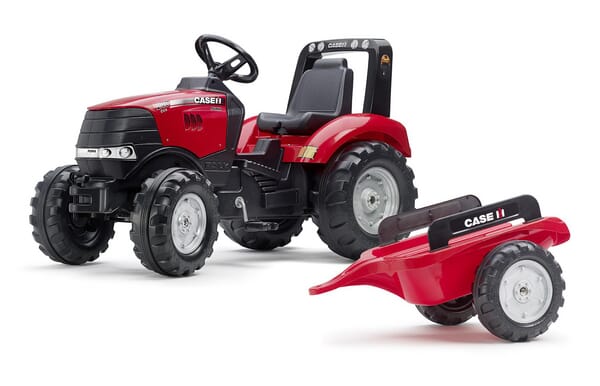 Tractopelle Case IH avec remorque — réf. F996AB