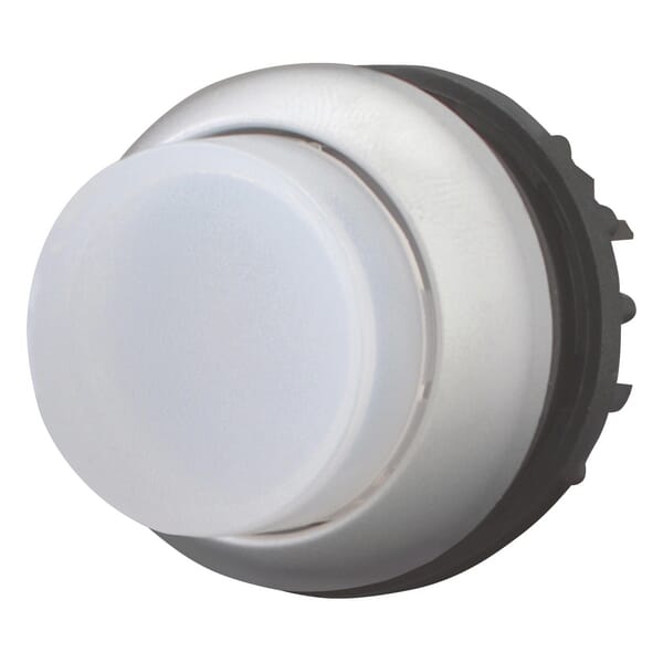 Bouton-poussoir lumineux blanc vue 3