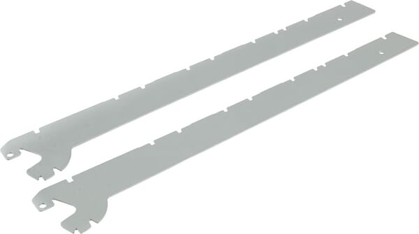 Konzola 47cm, šedý hliník, 2 ks