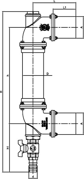 Indicateur de niveau tubulaire 1500mm vue 2