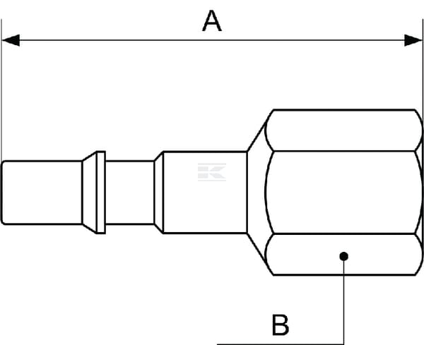 Connecteur mâle avec filetage 3/8" BSP F vue 3