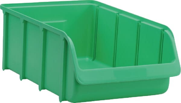 Boîte de rangement 315x495x185mm, capacité 19,27l, polypropylène vert, Linbin no.5 de Hünersdorff · réf. WE6754
