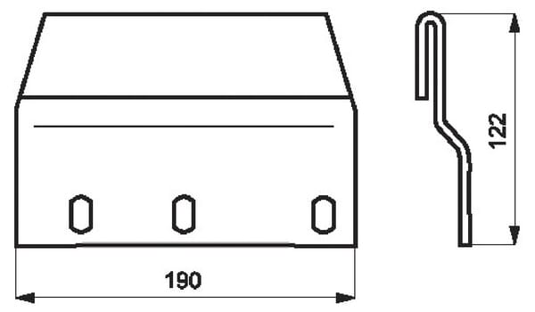 Guide de couteau, L-190mm vue 2